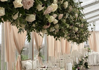Elegant Tent Wall Draping by Beyond Elegance Party Rentals